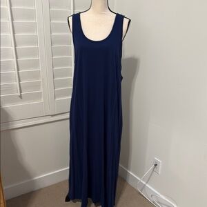 Soft Surroundings Blue Sleeveless Santiago Dress